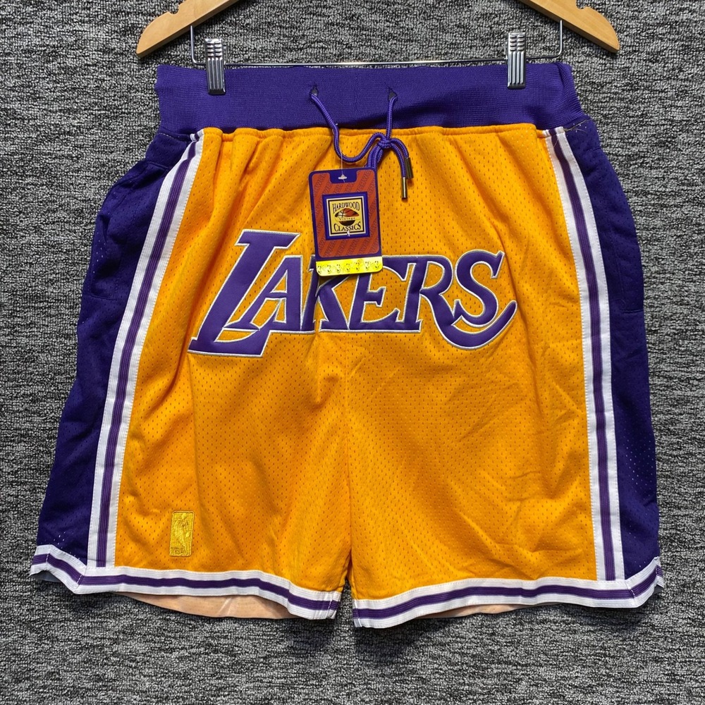 Just Don Mitchell Ness LA Lakers Shorts Mens XL NWT Gold 1996-97 Basketball